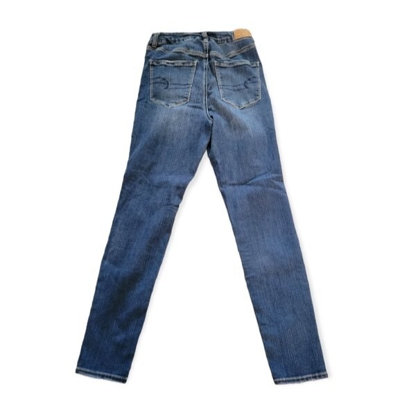 American Eagle Curvy Super High Rise Distressed Jeggings Size 6 - Picture 2 of 7